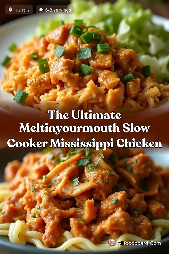 The Ultimate MeltInYourMouth Slow Cooker Mississippi Chicken