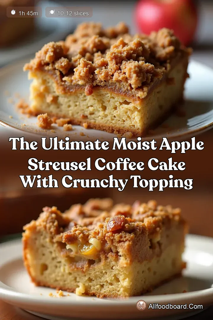 The Ultimate Moist Apple Streusel Coffee Cake with Crunchy Topping