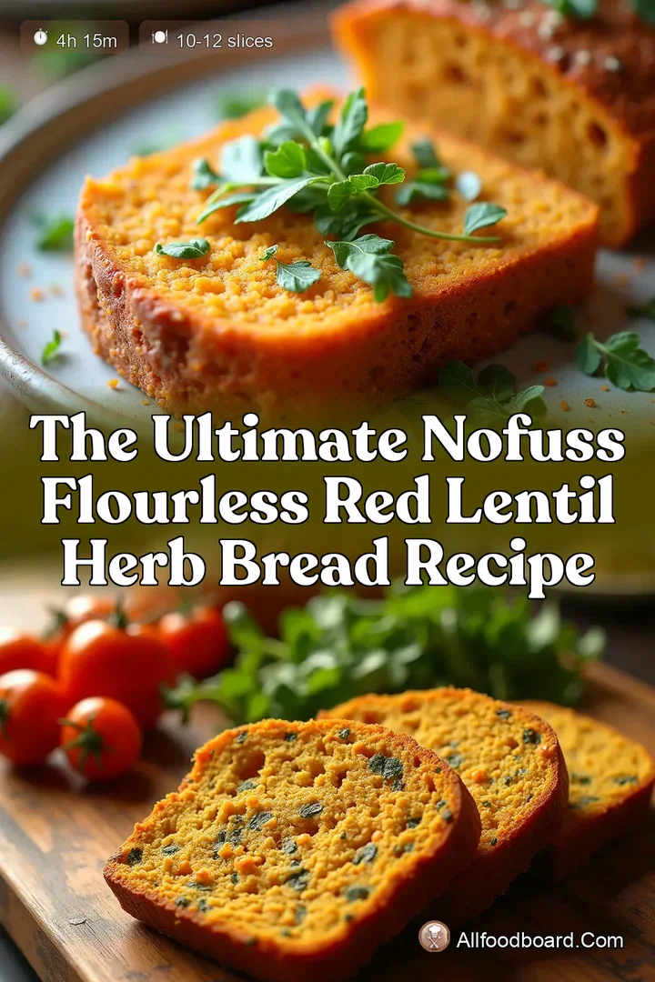 The Ultimate NoFuss Flourless Red Lentil Herb Bread Recipe