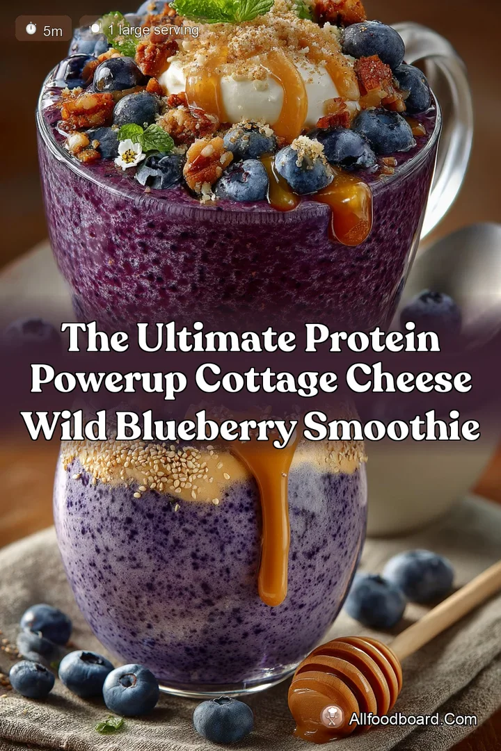 The Ultimate Protein PowerUp Cottage Cheese Wild Blueberry Smoothie