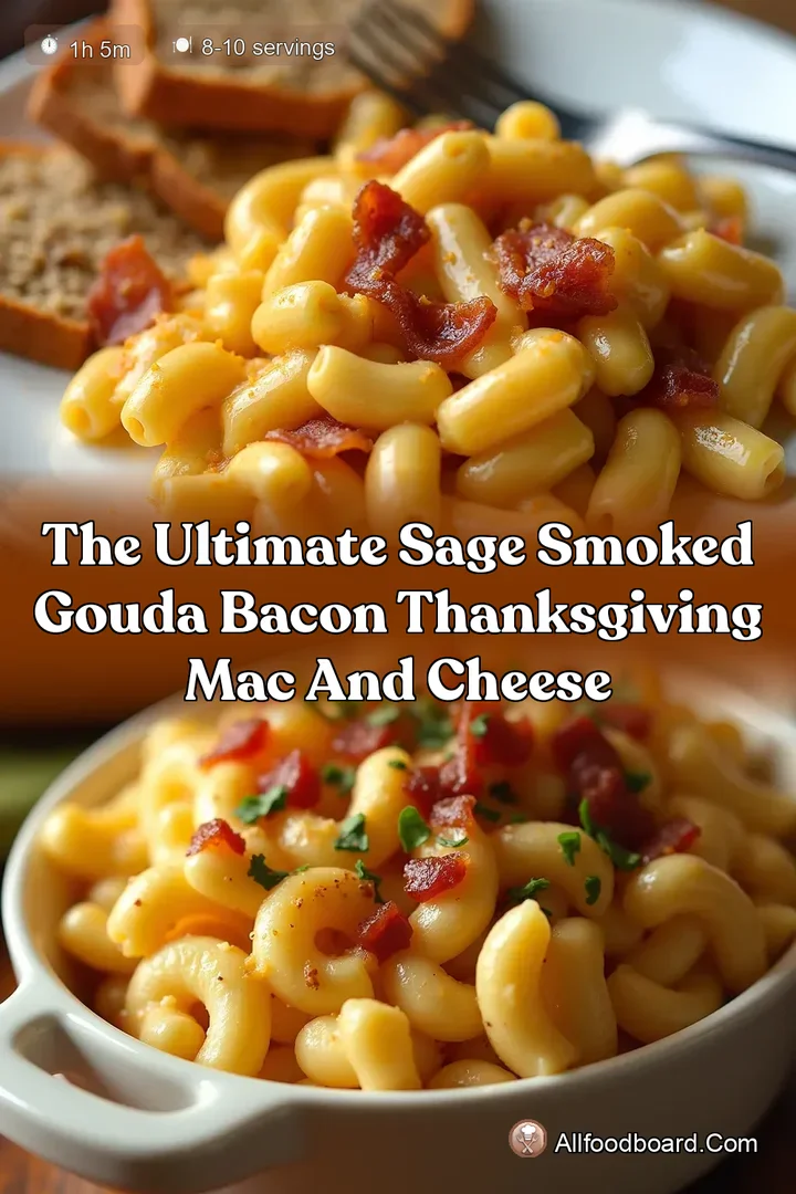 The Ultimate Sage Smoked Gouda Bacon Thanksgiving Mac and Cheese : PIN FOR LATER The Ultimate Sage Smoked Gouda Bacon Thanksgiving Mac and Cheese