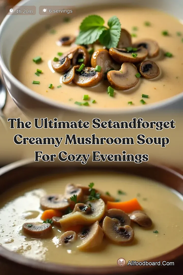 The Ultimate SetandForget Creamy Mushroom Soup for Cozy Evenings