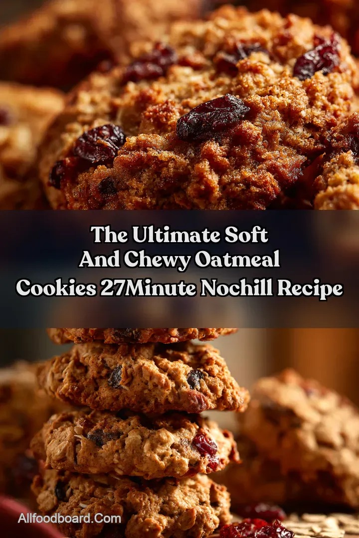The Ultimate Soft and Chewy Oatmeal Cookies 27Minute NoChill Recipe