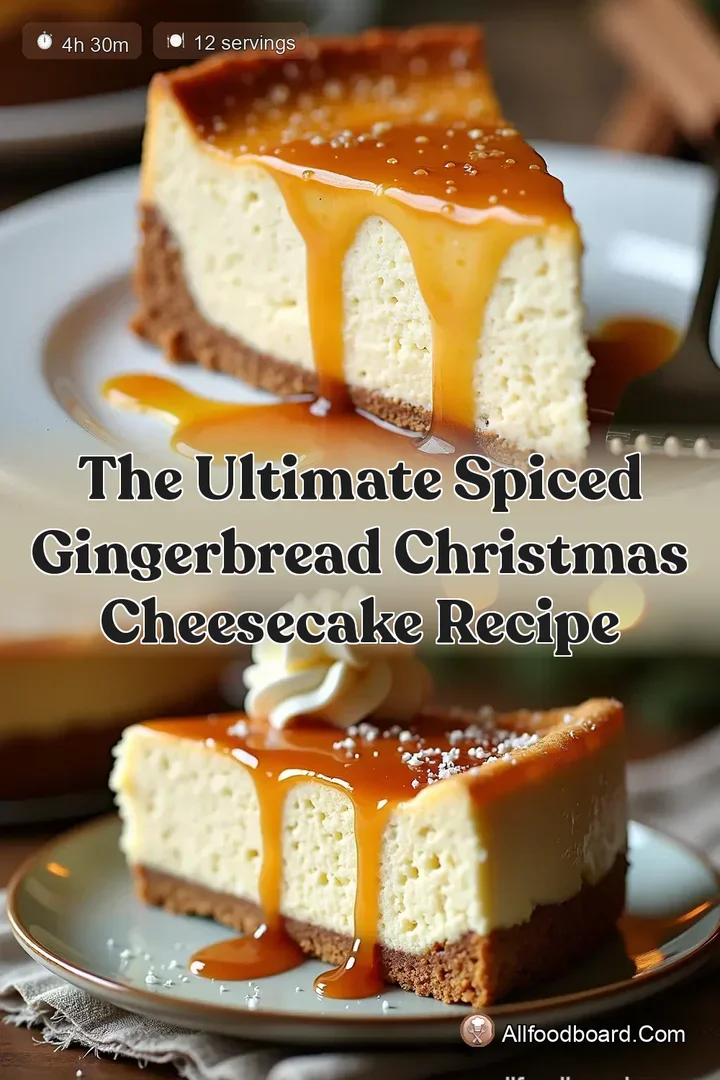 The Ultimate Spiced Gingerbread Christmas Cheesecake Recipe