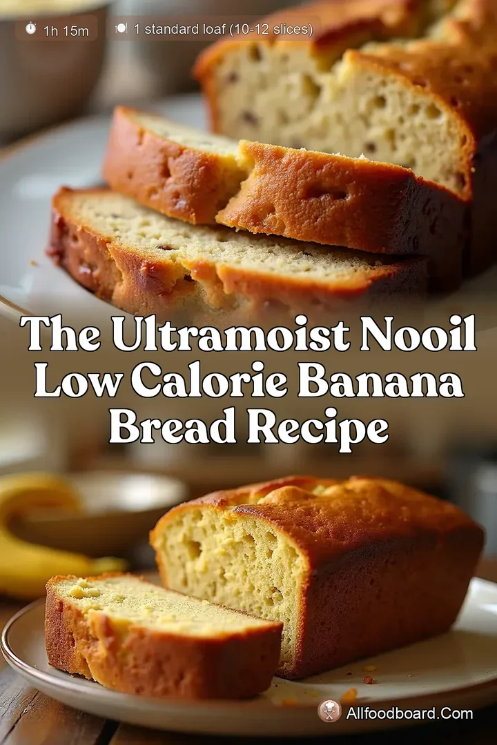 The UltraMoist NoOil Low Calorie Banana Bread Recipe : PIN FOR LATER The UltraMoist NoOil Low Calorie Banana Bread Recipe
