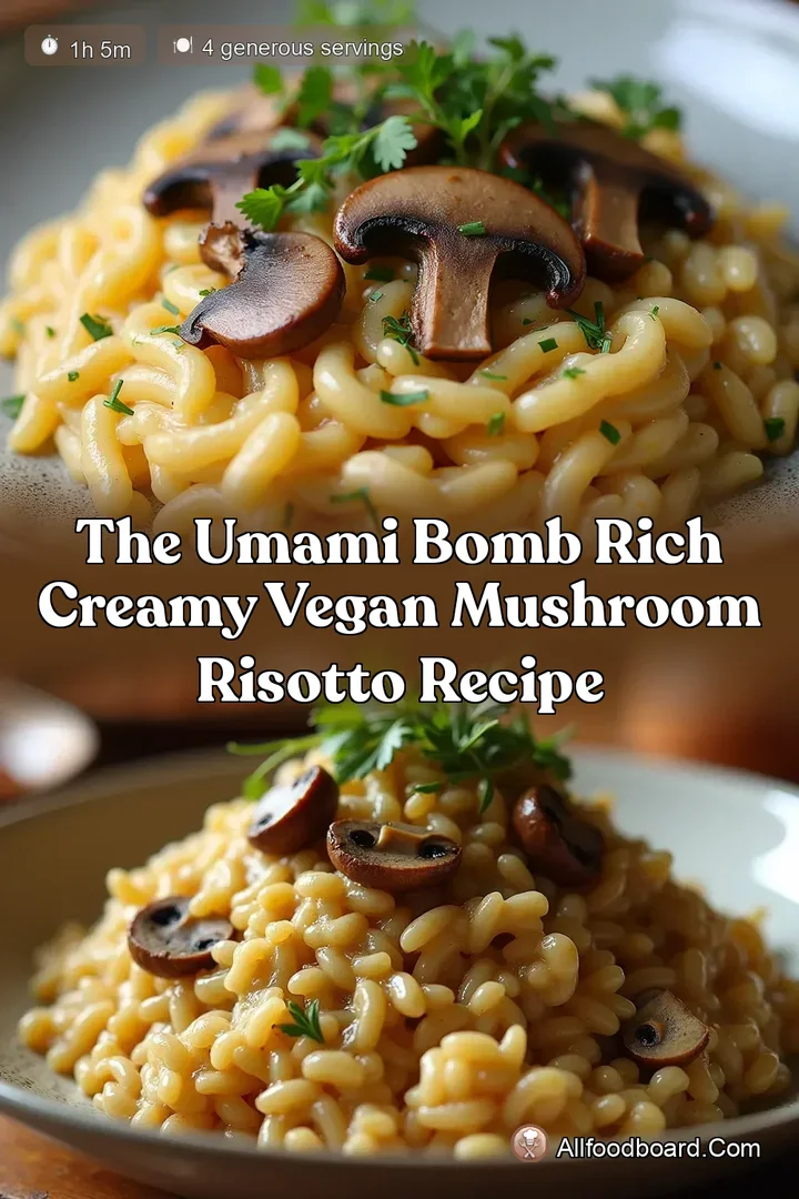 The Umami Bomb Rich Creamy Vegan Mushroom Risotto Recipe