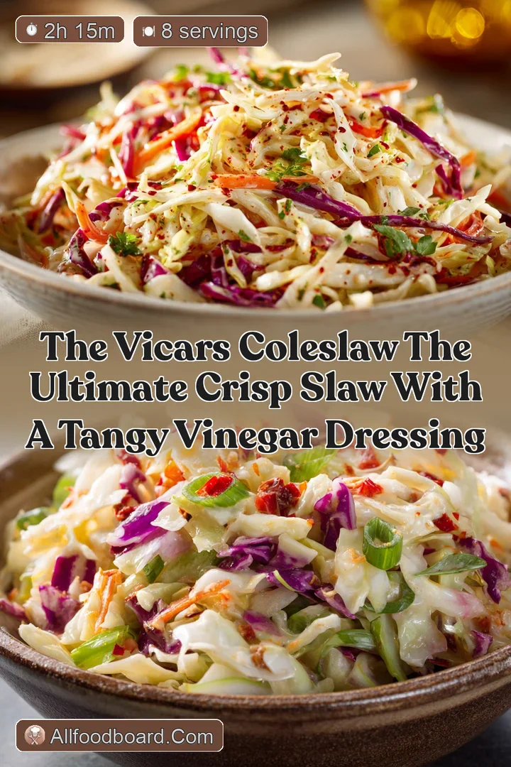 The Vicars Coleslaw The Ultimate Crisp Slaw with a Tangy Vinegar Dressing