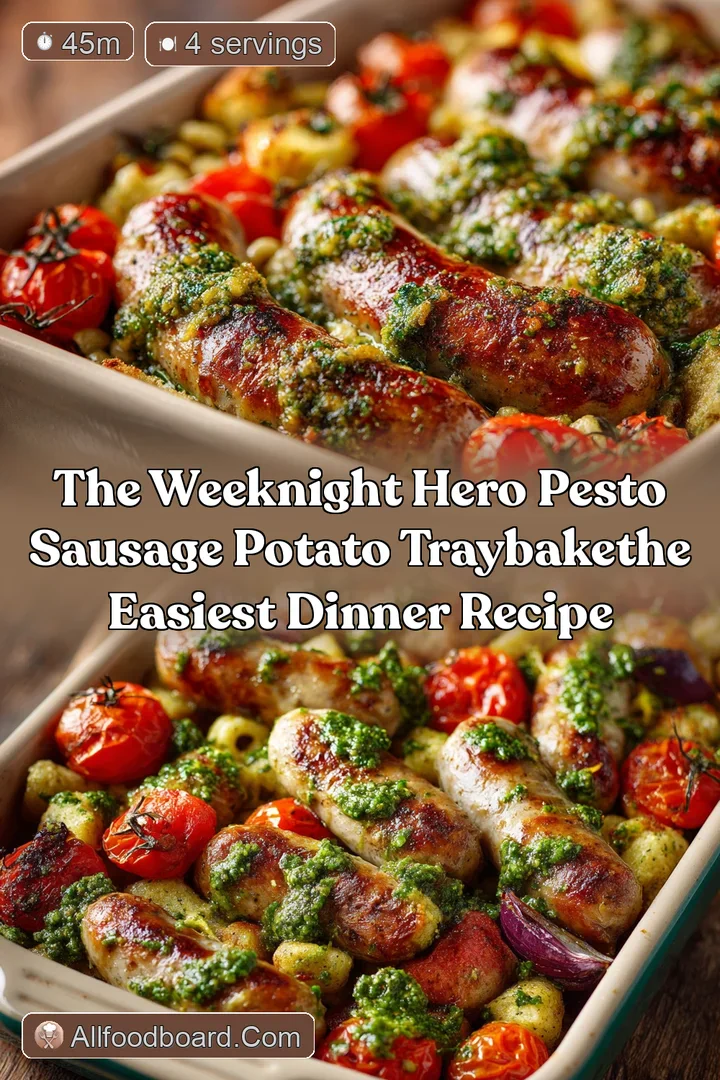 The Weeknight Hero Pesto Sausage Potato TraybakeThe Easiest Dinner Recipe