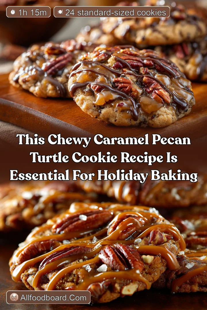 This Chewy Caramel Pecan Turtle Cookie Recipe is essential for holiday baking
