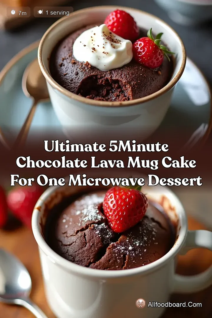 Ultimate 5Minute Chocolate Lava Mug Cake for One Microwave Dessert