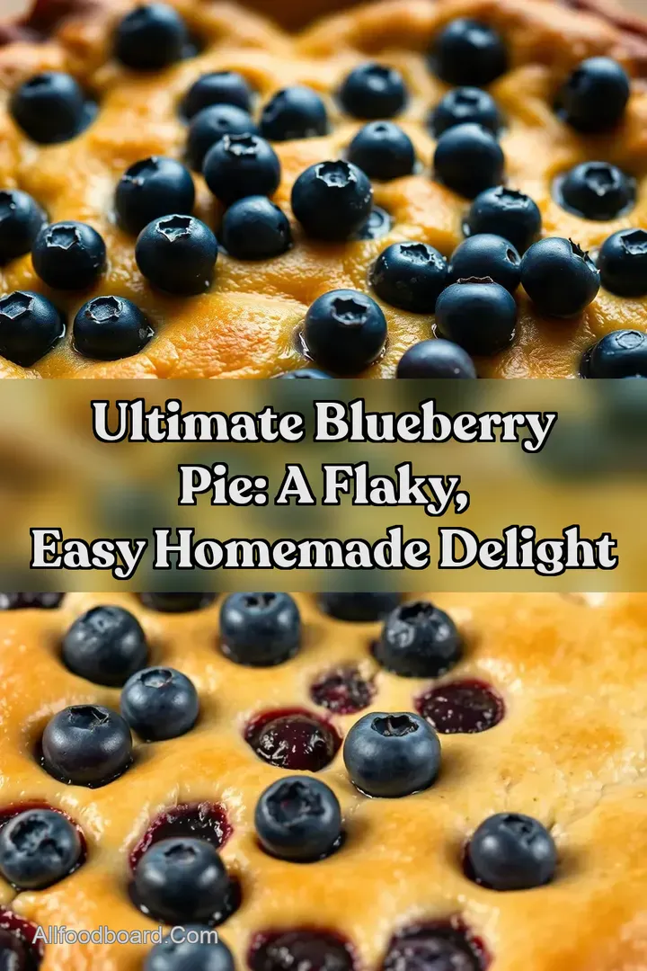 Ultimate Blueberry Pie: A Flaky Easy Homemade Delight
