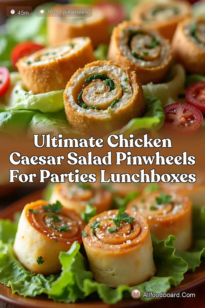 Ultimate Chicken Caesar Salad Pinwheels for Parties Lunchboxes : PIN FOR LATER Ultimate Chicken Caesar Salad Pinwheels for Parties Lunchboxes