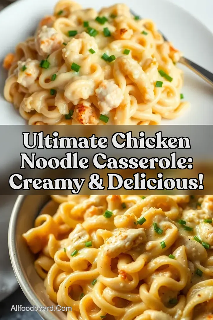 Ultimate Chicken Noodle Casserole: Creamy & Delicious! : PIN FOR LATER Ultimate Chicken Noodle Casserole: Creamy & Delicious!