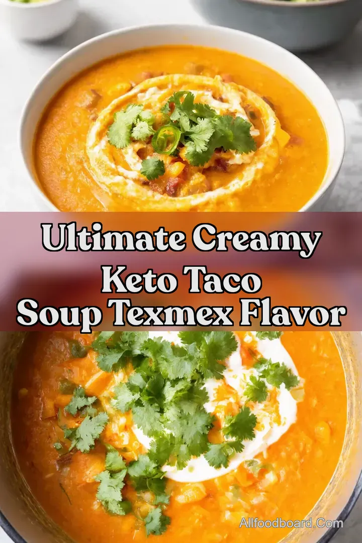 Ultimate Creamy Keto Taco Soup TexMex Flavor