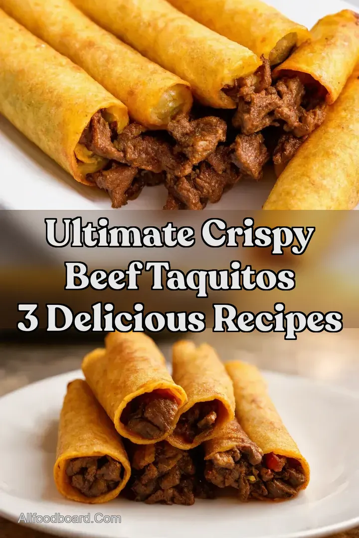 Ultimate Crispy Beef Taquitos 3 Delicious Recipes : PIN FOR LATER Ultimate Crispy Beef Taquitos 3 Delicious Recipes