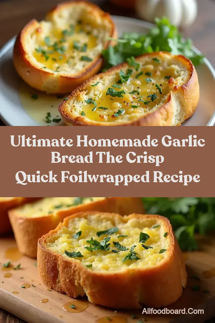 ULTIMATE Homemade Garlic Bread The Crisp Quick FoilWrapped Recipe