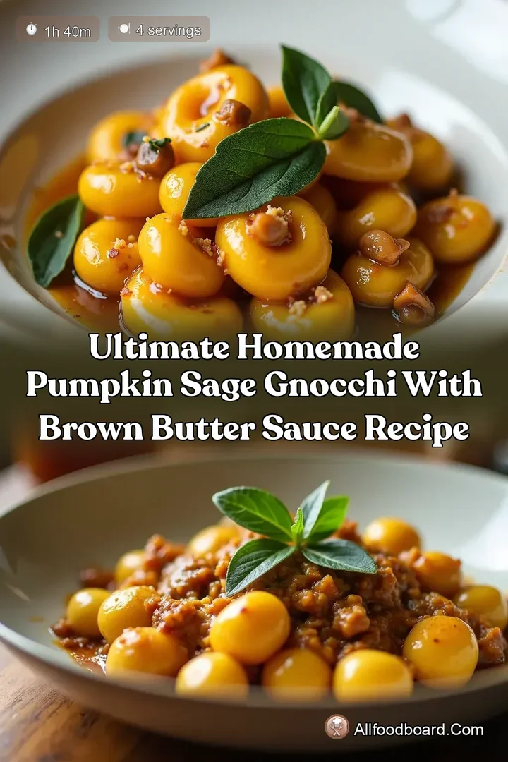 Ultimate Homemade Pumpkin Sage Gnocchi with Brown Butter Sauce Recipe