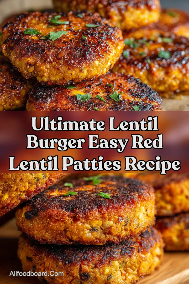 Ultimate Lentil Burger Easy Red Lentil Patties Recipe