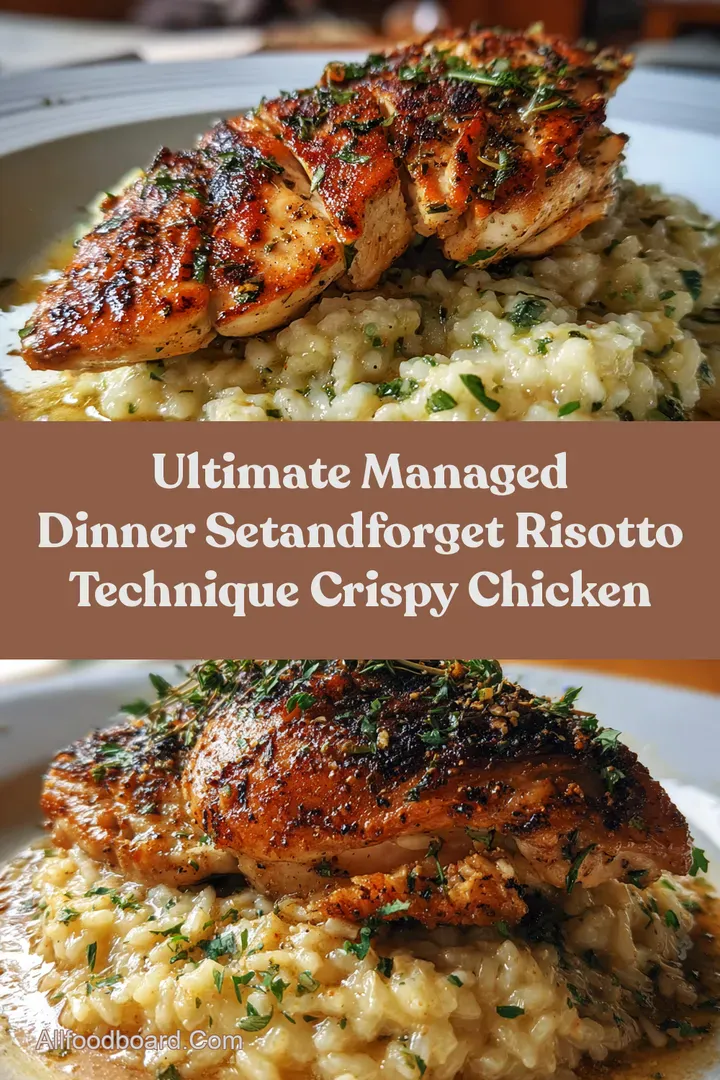 Ultimate Managed Dinner SetandForget Risotto Technique Crispy Chicken