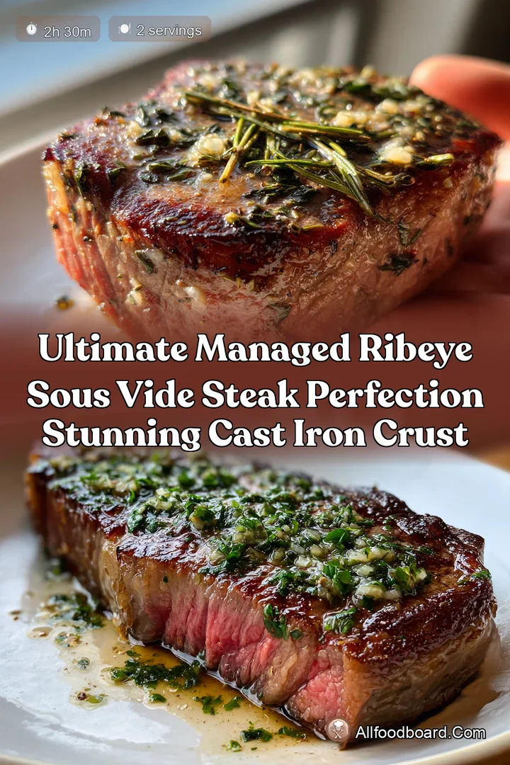 Ultimate Managed Ribeye Sous Vide Steak Perfection Stunning Cast Iron Crust : PIN FOR LATER Ultimate Managed Ribeye Sous Vide Steak Perfection Stunning Cast Iron Crust