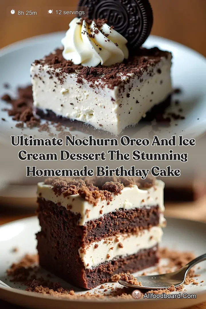 Ultimate NoChurn Oreo And Ice Cream Dessert The Stunning Homemade Birthday Cake