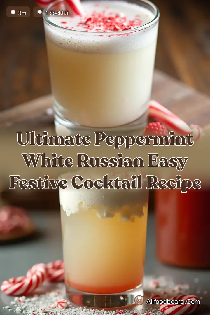 Ultimate Peppermint White Russian Easy Festive Cocktail Recipe