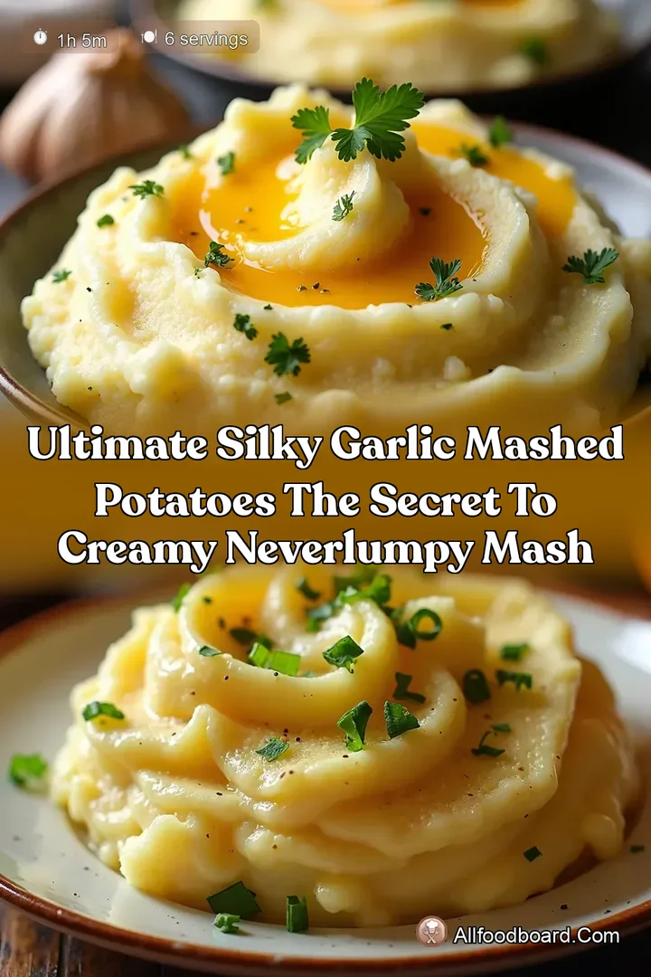 Ultimate Silky Garlic Mashed Potatoes The Secret to Creamy NeverLumpy Mash : PIN FOR LATER Ultimate Silky Garlic Mashed Potatoes The Secret to Creamy NeverLumpy Mash