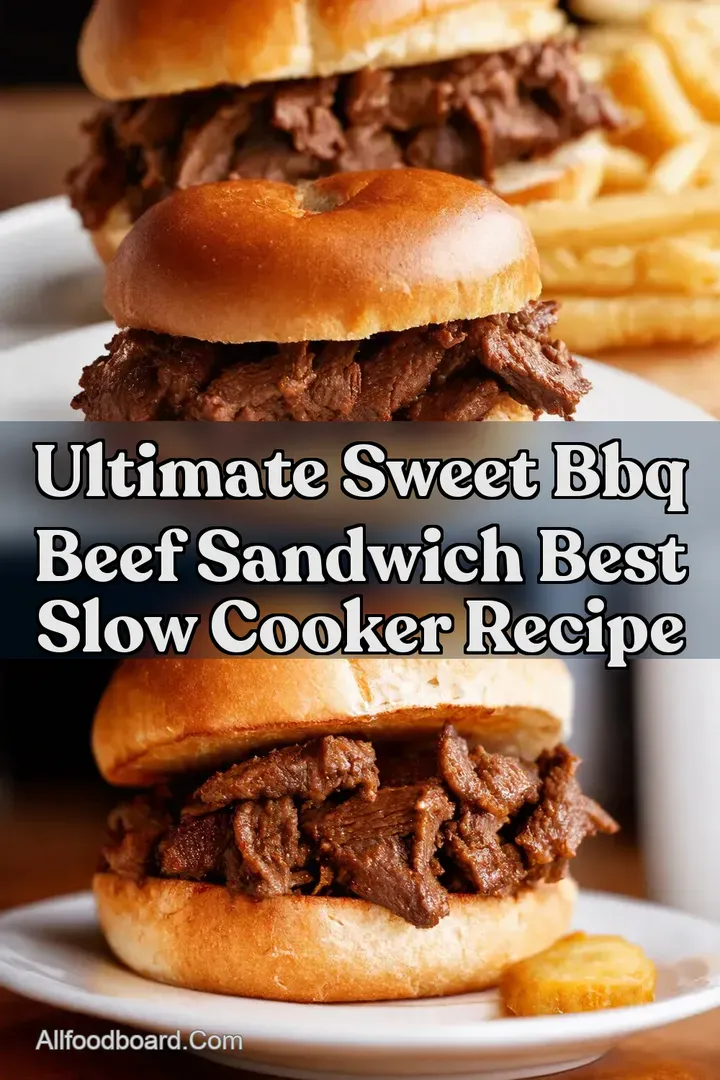 Ultimate Sweet BBQ Beef Sandwich Best Slow Cooker Recipe : PIN FOR LATER Ultimate Sweet BBQ Beef Sandwich Best Slow Cooker Recipe