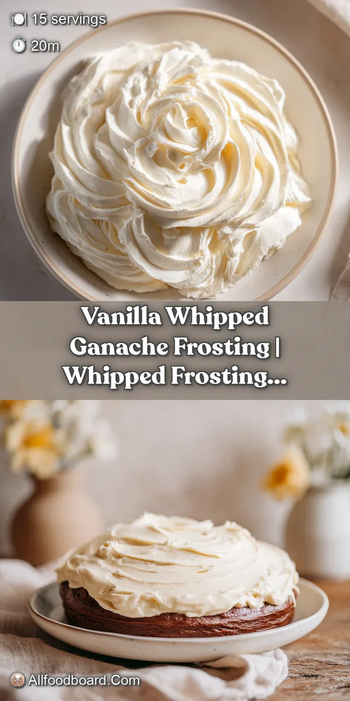 Close-up of impossibly smooth, creamy vanilla whipped ganache, its soft peaks and delicate sheen invitingly captured.