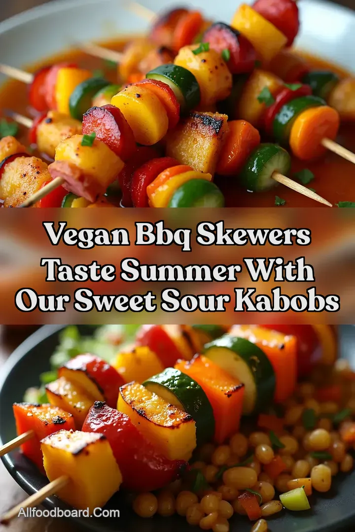 Vegan BBQ Skewers Taste Summer with our Sweet Sour Kabobs