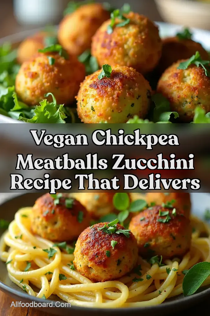 Vegan Chickpea Meatballs Zucchini Recipe That Delivers