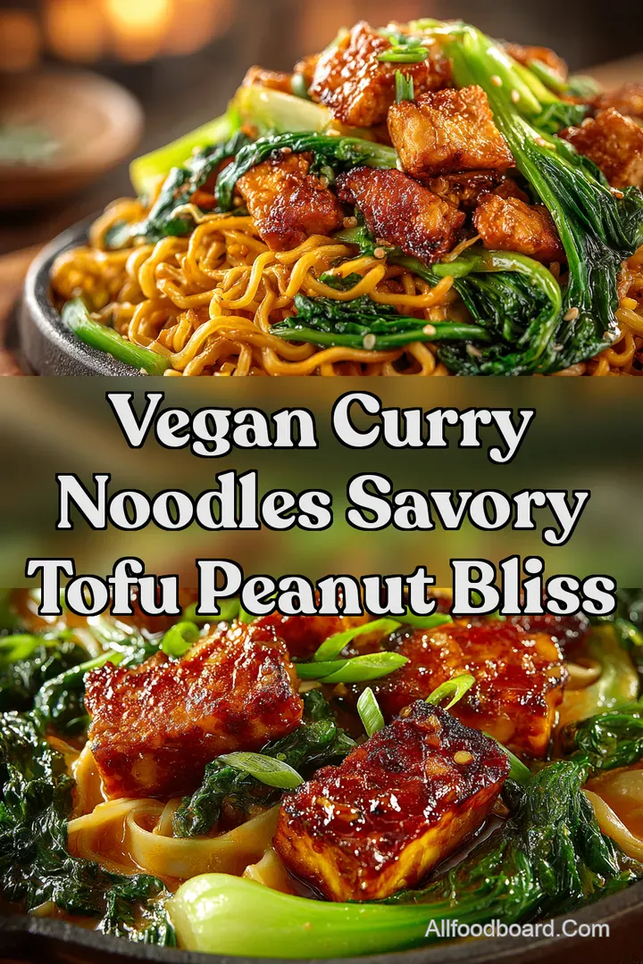Vegan Curry Noodles Savory Tofu Peanut Bliss