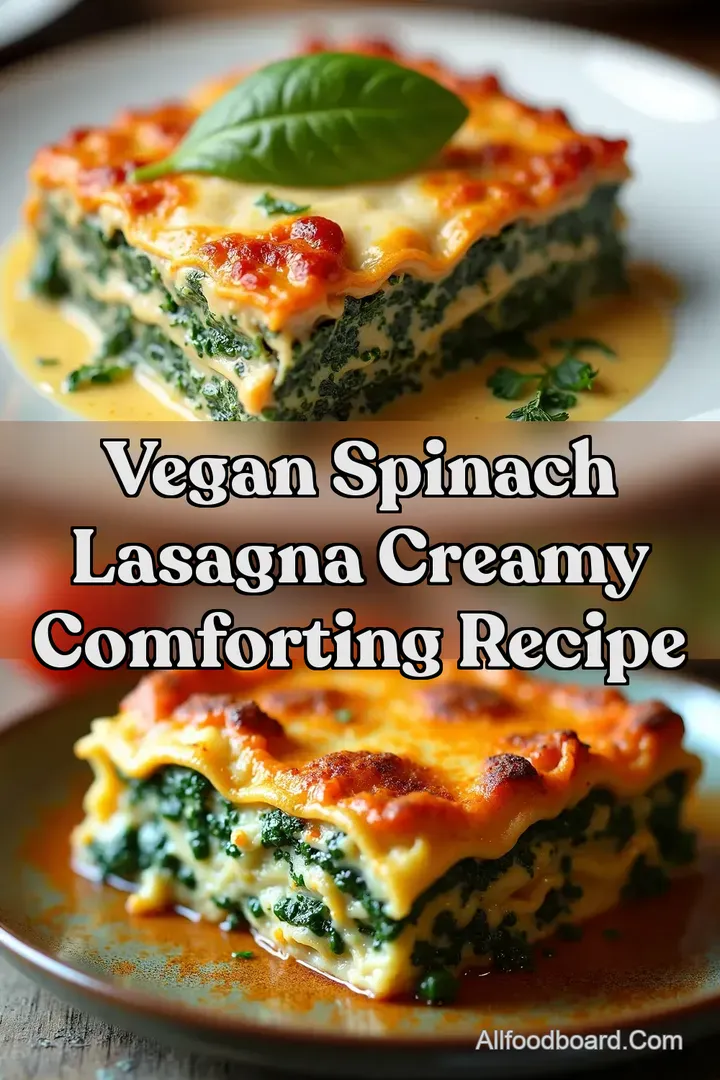 Vegan Spinach Lasagna Creamy Comforting Recipe