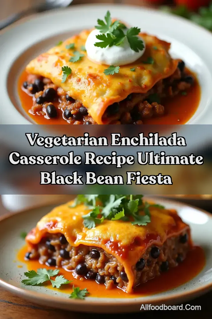 Vegetarian Enchilada Casserole Recipe Ultimate Black Bean Fiesta