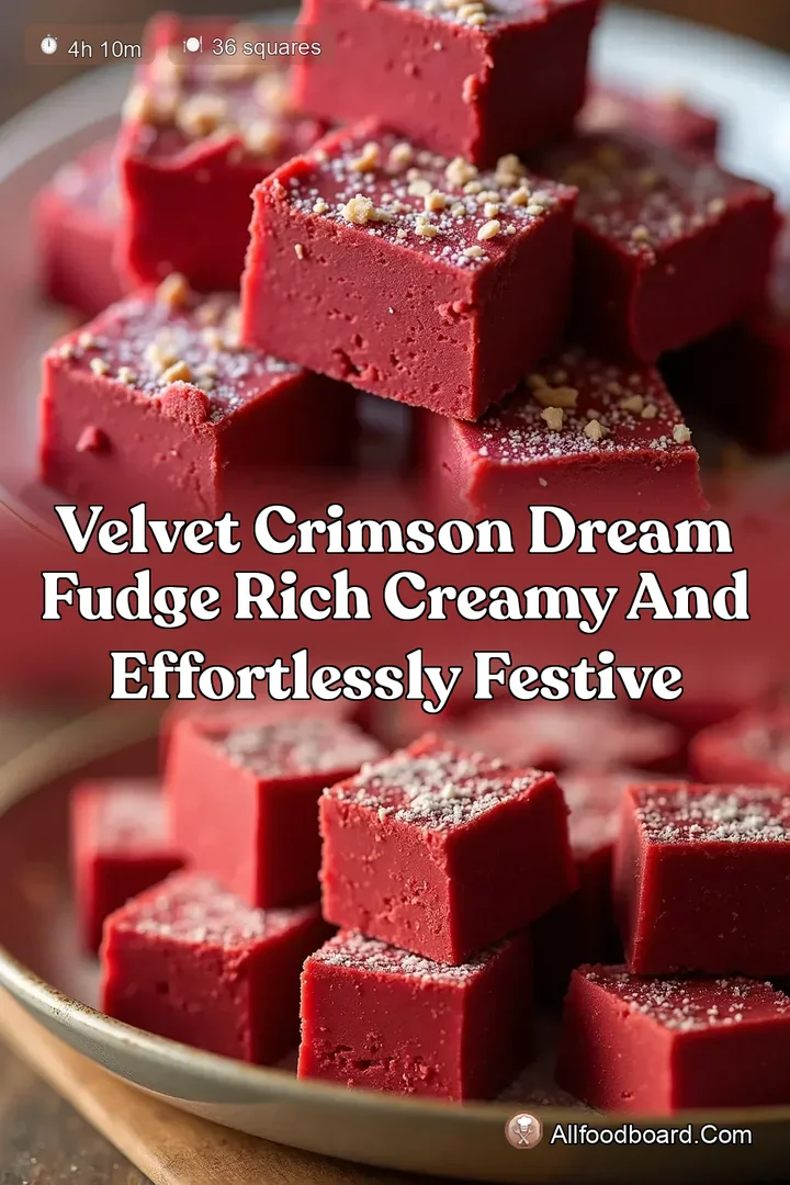 Velvet Crimson Dream Fudge Rich Creamy and Effortlessly Festive