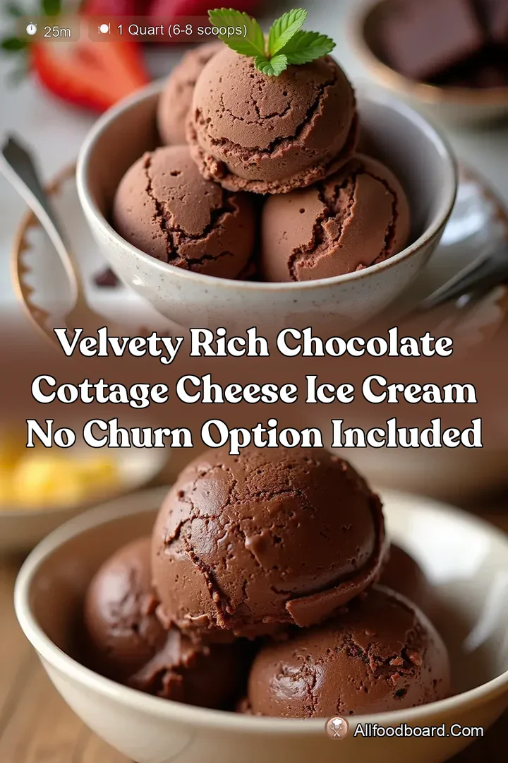 Velvety Rich Chocolate Cottage Cheese Ice Cream No Churn Option Included