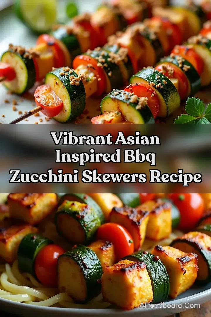 Vibrant Asian Inspired BBQ Zucchini Skewers Recipe