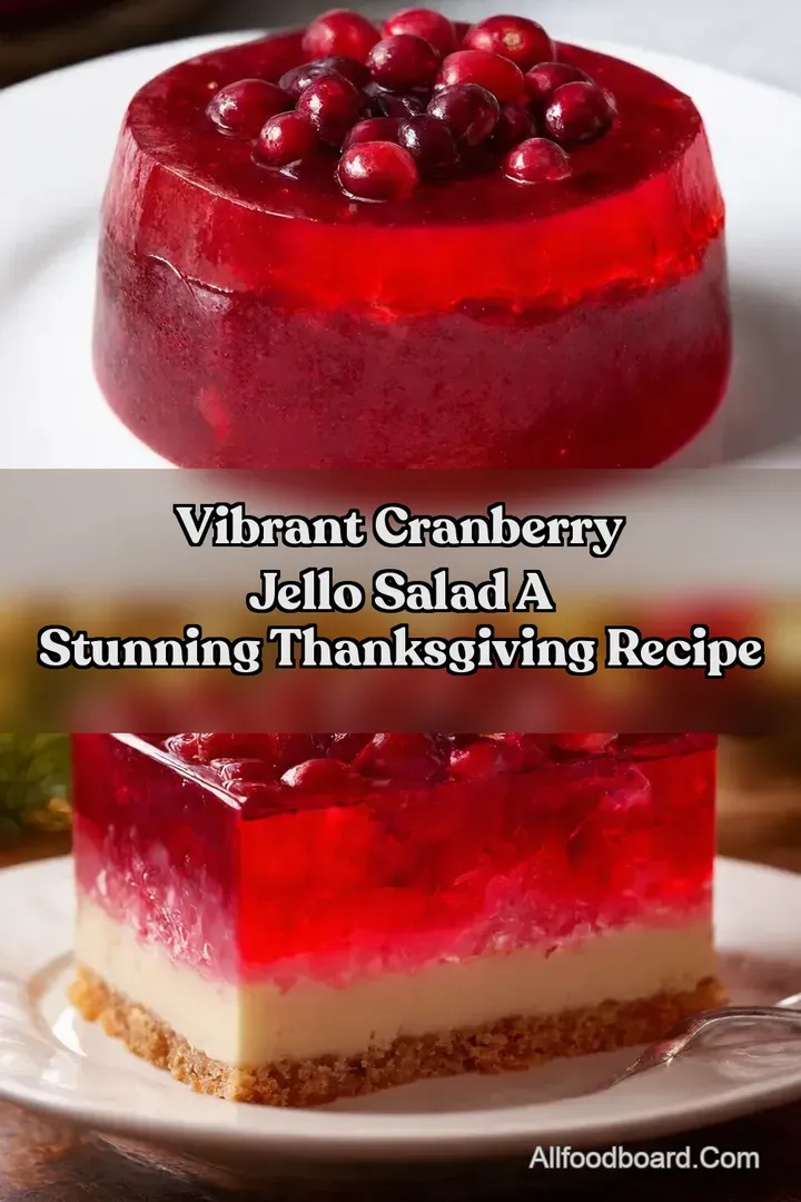 Vibrant Cranberry Jello Salad A Stunning Thanksgiving Recipe : PIN FOR LATER Vibrant Cranberry Jello Salad A Stunning Thanksgiving Recipe
