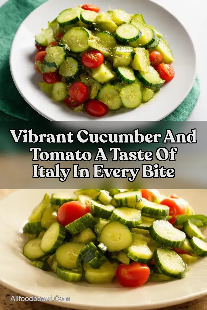 Vibrant Cucumber And Tomato A Taste Of Italy In Every Bite