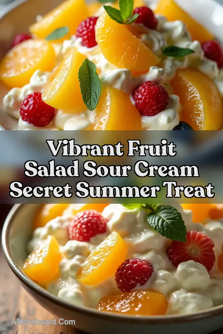 Vibrant Fruit Salad Sour Cream Secret Summer Treat