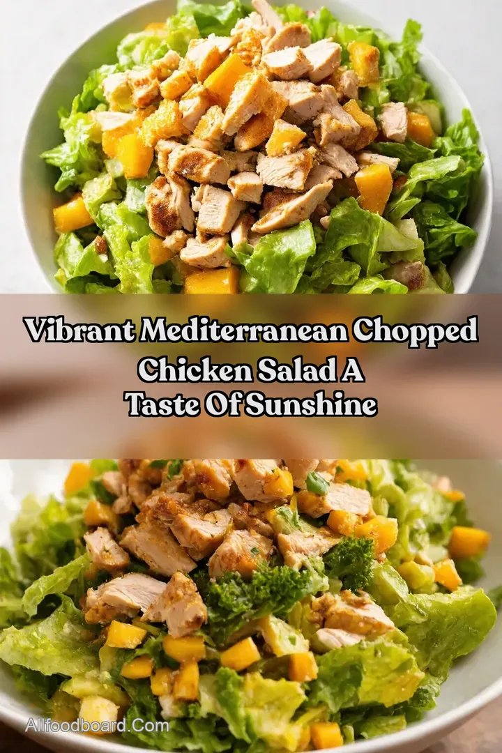 Vibrant Mediterranean Chopped Chicken Salad A Taste of Sunshine