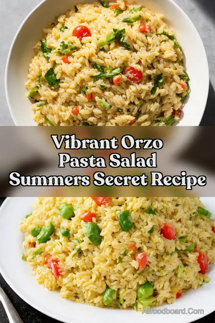 Vibrant Orzo Pasta Salad Summers Secret Recipe : PIN FOR LATER Vibrant Orzo Pasta Salad Summers Secret Recipe