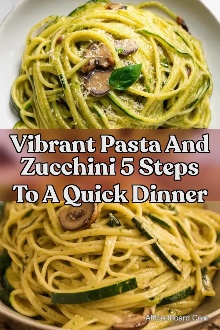Vibrant Pasta And Zucchini 5 Steps to a Quick Dinner