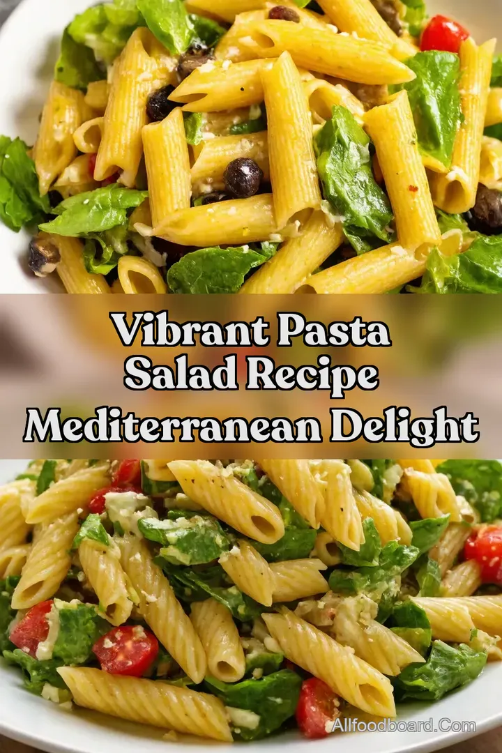 Vibrant Pasta Salad Recipe Mediterranean Delight