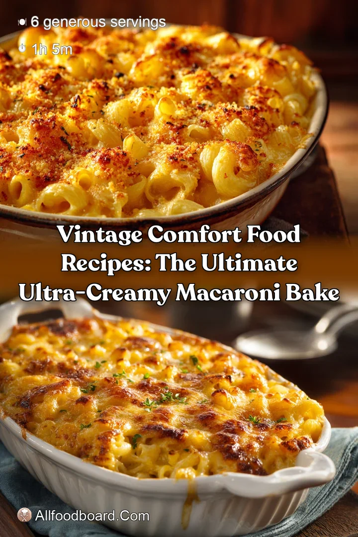 Vintage Comfort Food Recipes: The Ultimate Ultra-Creamy Macaroni Bake