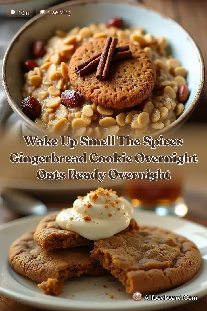 Wake Up Smell the Spices Gingerbread Cookie Overnight Oats Ready Overnight