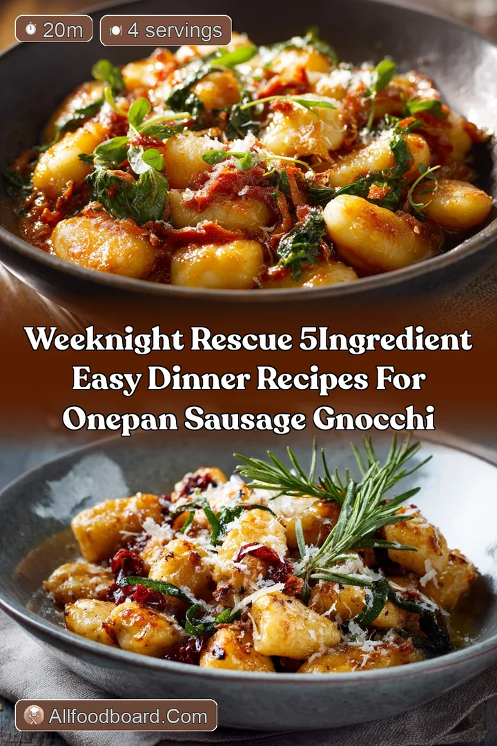 Weeknight Rescue 5Ingredient Easy Dinner Recipes for OnePan Sausage Gnocchi