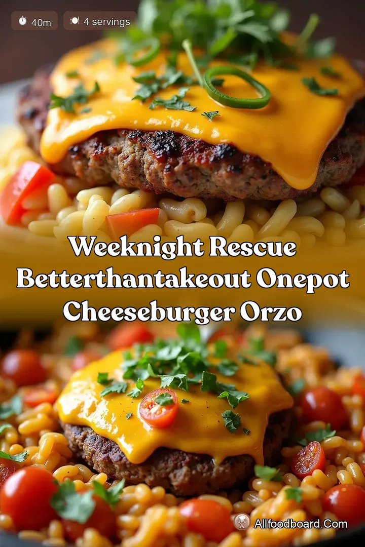 Weeknight Rescue BetterThanTakeout OnePot Cheeseburger Orzo