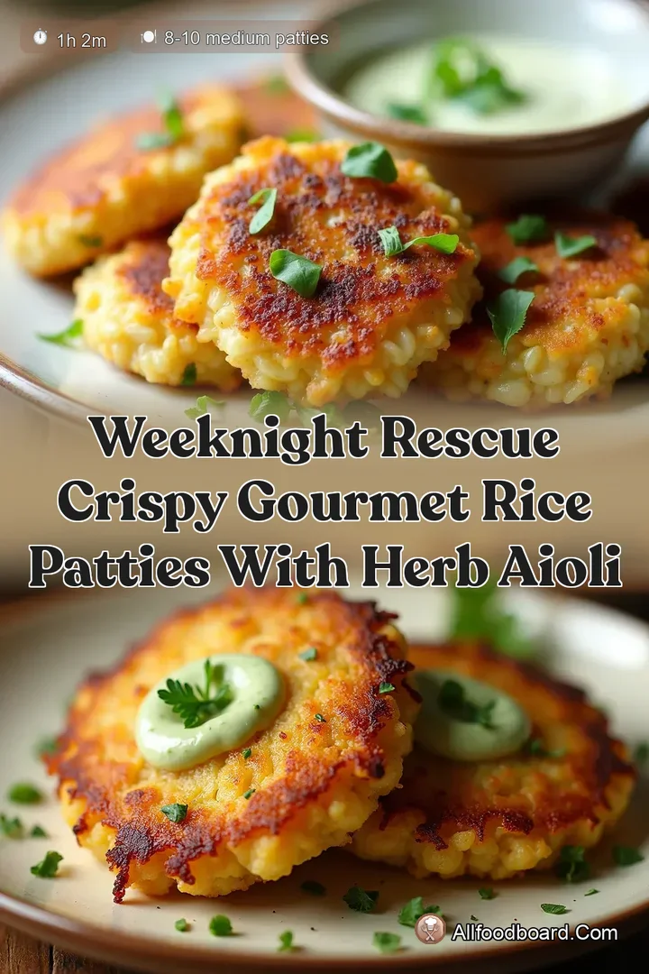 Weeknight Rescue Crispy Gourmet Rice Patties with Herb Aioli : PIN FOR LATER Weeknight Rescue Crispy Gourmet Rice Patties with Herb Aioli