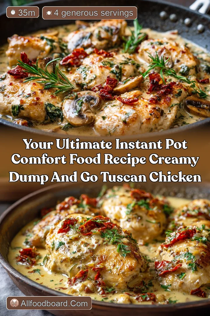 Your Ultimate Instant Pot Comfort Food Recipe Creamy Dump and Go Tuscan Chicken